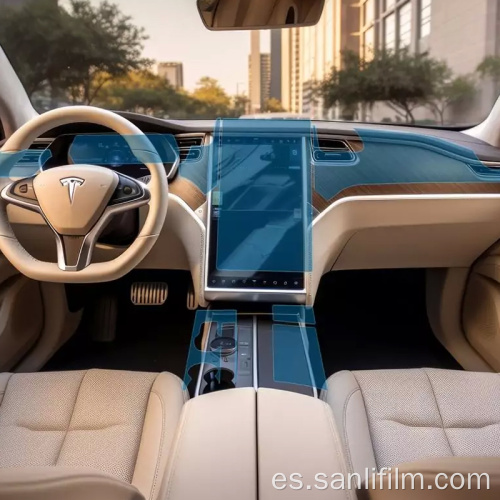 Opción de perforación para película protectora interior de automóviles